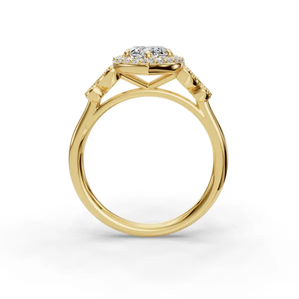 18K Yellow Gold Marquise Engagement Ring Setting Image 2 SVS Fine Jewelry Oceanside, NY
