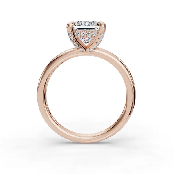 14K Rose Gold Princess Engagement Ring Setting Image 2 SVS Fine Jewelry Oceanside, NY