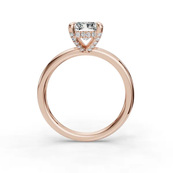 14K Rose Gold Radiant Engagement Ring Setting Image 2 SVS Fine Jewelry Oceanside, NY