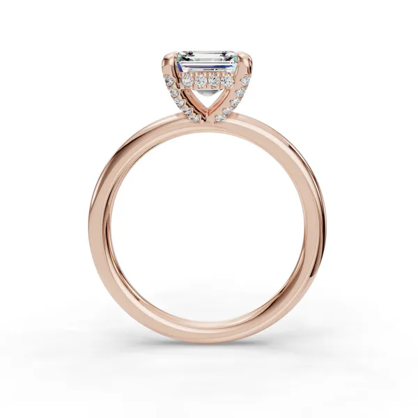 14K Rose Gold Asscher Engagement Ring Setting Image 2 SVS Fine Jewelry Oceanside, NY