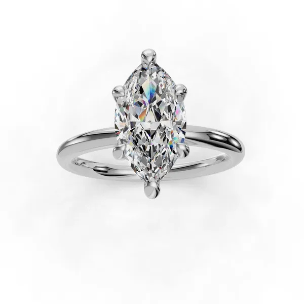 14K White Gold Marquise Engagement Ring Setting Image 4 SVS Fine Jewelry Oceanside, NY