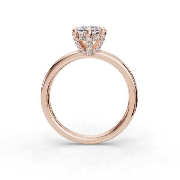 18K Rose Gold Marquise Engagement Ring Setting Image 2 SVS Fine Jewelry Oceanside, NY