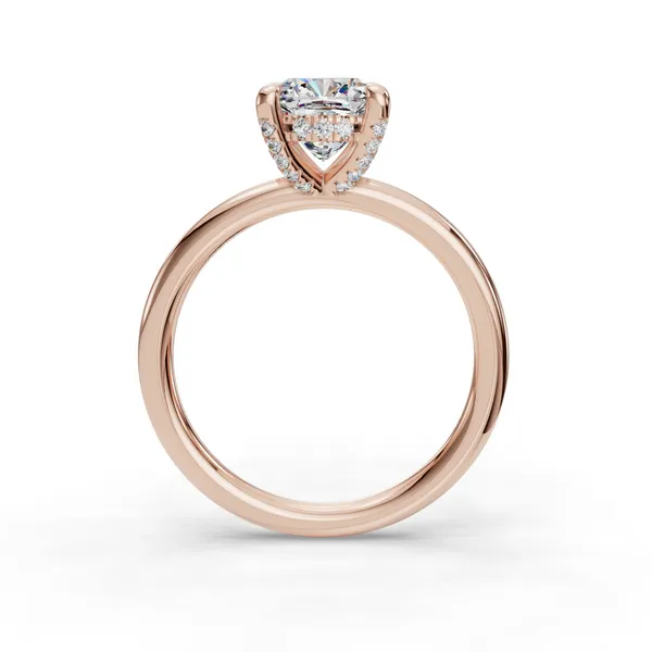 18K Rose Gold Cushion Engagement Ring Setting Image 2 SVS Fine Jewelry Oceanside, NY