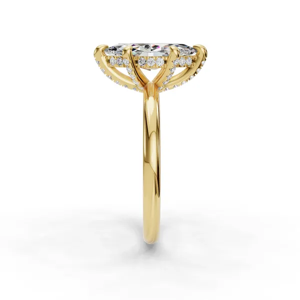 18K Yellow Gold Marquise Engagement Ring Setting Image 3 SVS Fine Jewelry Oceanside, NY