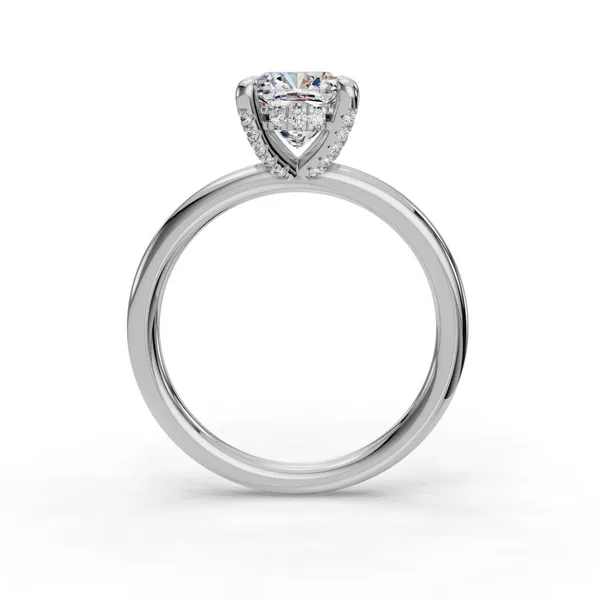 Platinum Cushion Engagement Ring Setting Image 2 SVS Fine Jewelry Oceanside, NY