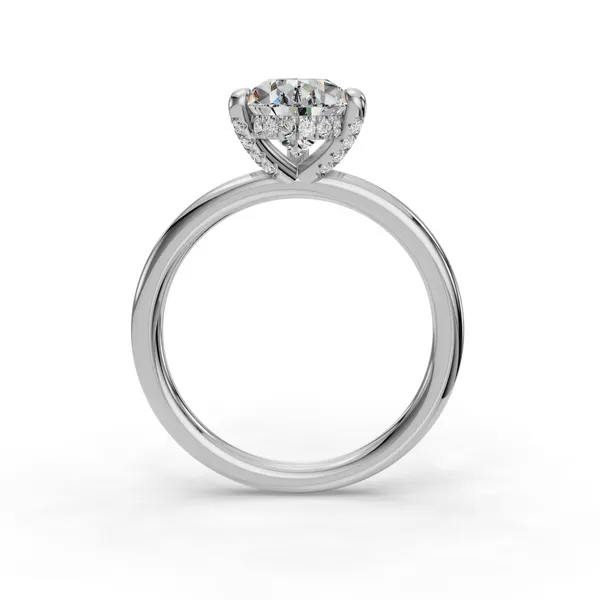 Platinum Pear Engagement Ring Setting Image 2 SVS Fine Jewelry Oceanside, NY