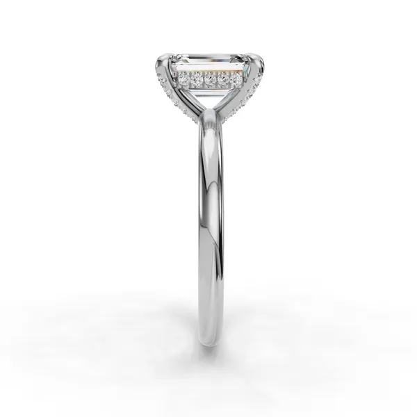 Platinum Emerald Engagement Ring Setting Image 3 SVS Fine Jewelry Oceanside, NY