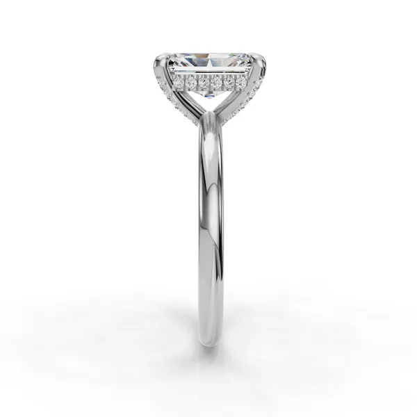 Platinum Radiant Engagement Ring Setting Image 3 SVS Fine Jewelry Oceanside, NY