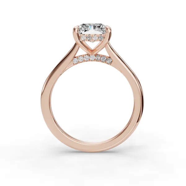 14K Rose Gold Radiant Engagement Ring Setting Image 2 SVS Fine Jewelry Oceanside, NY