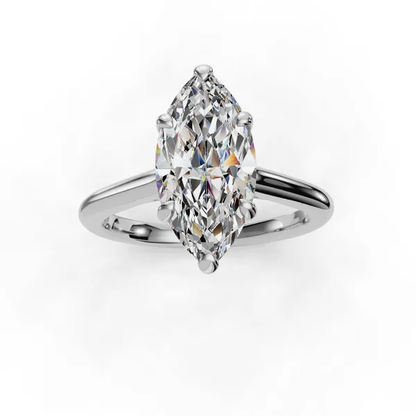 14K White Gold Marquise Engagement Ring Setting Image 4 SVS Fine Jewelry Oceanside, NY