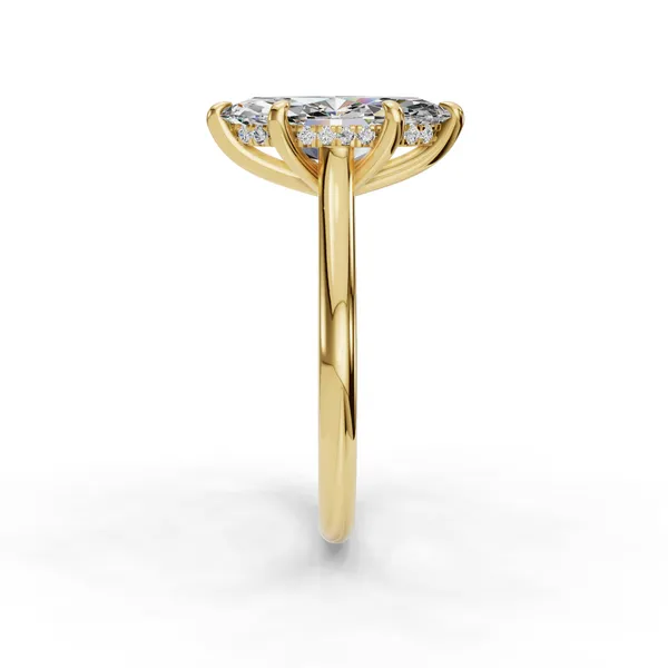 14K Yellow Gold Marquise Engagement Ring Setting Image 3 SVS Fine Jewelry Oceanside, NY