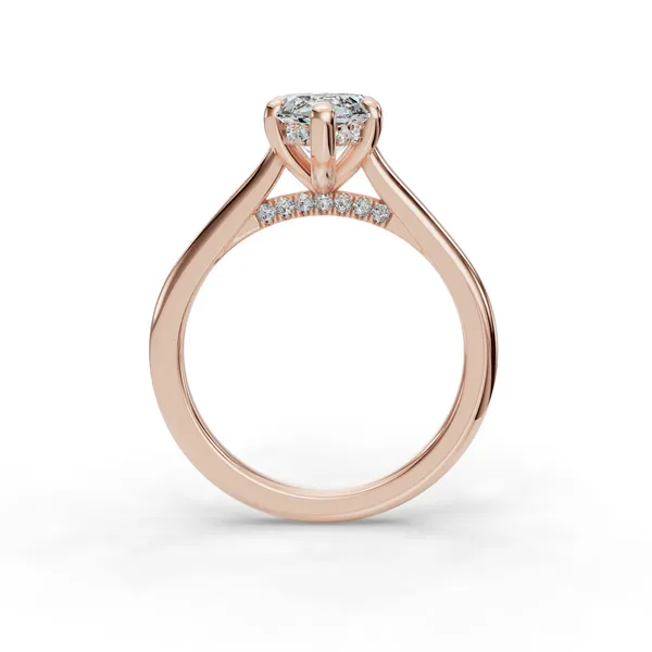 18K Rose Gold Marquise Engagement Ring Setting Image 2 SVS Fine Jewelry Oceanside, NY