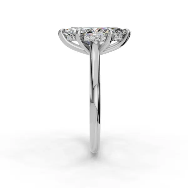 18K White Gold Marquise Engagement Ring Setting Image 3 SVS Fine Jewelry Oceanside, NY