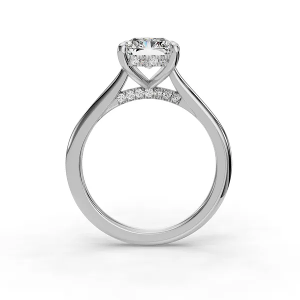 Platinum Radiant Engagement Ring Setting Image 2 SVS Fine Jewelry Oceanside, NY