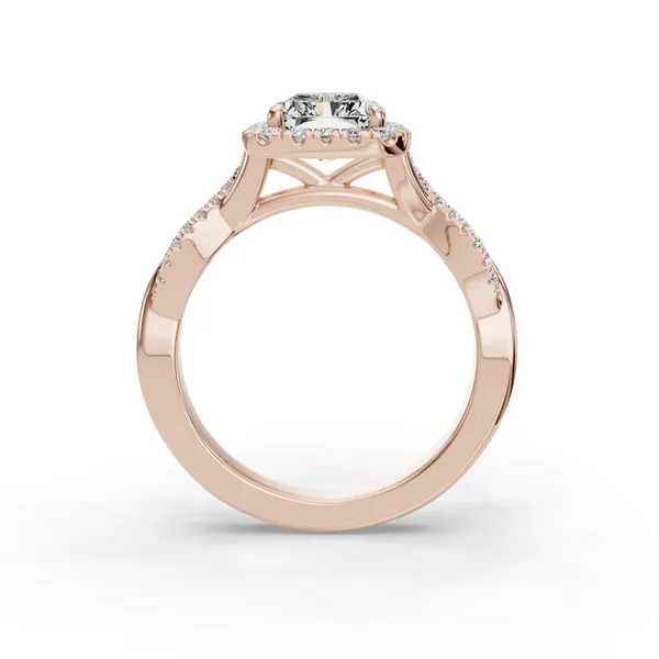 14K Rose Gold Radiant Engagement Ring Setting Image 2 SVS Fine Jewelry Oceanside, NY