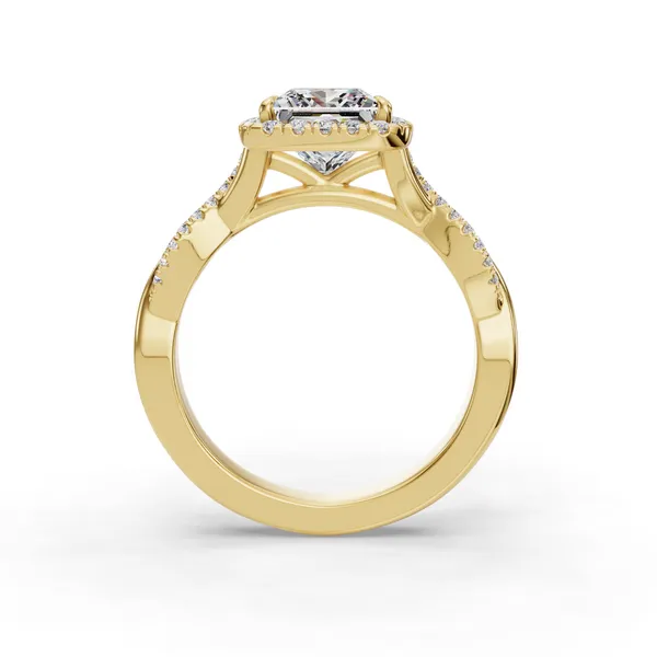 14K Yellow Gold Princess Engagement Ring Setting Image 2 SVS Fine Jewelry Oceanside, NY