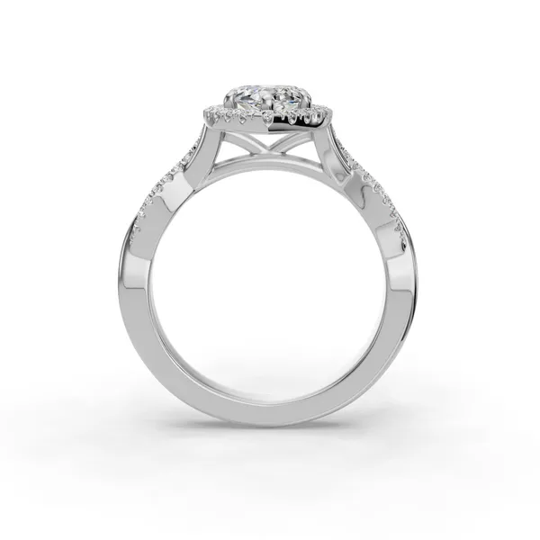 18K White Gold Marquise Engagement Ring Setting Image 2 SVS Fine Jewelry Oceanside, NY