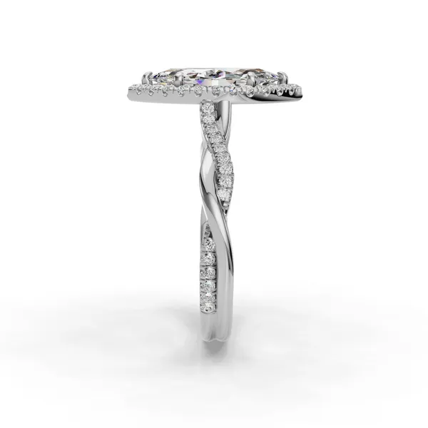 18K White Gold Marquise Engagement Ring Setting Image 3 SVS Fine Jewelry Oceanside, NY
