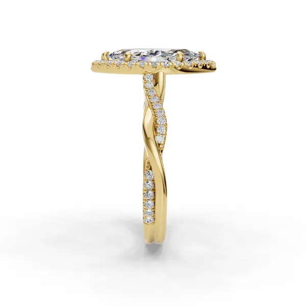 18K Yellow Gold Marquise Engagement Ring Setting Image 3 SVS Fine Jewelry Oceanside, NY