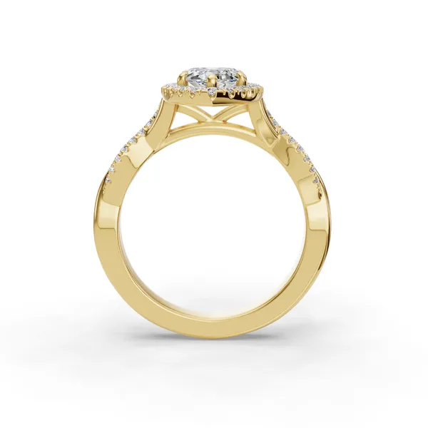 18K Yellow Gold Marquise Engagement Ring Setting Image 2 SVS Fine Jewelry Oceanside, NY