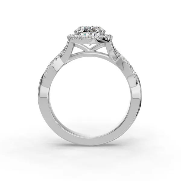 Platinum Oval Engagement Ring Setting Image 2 SVS Fine Jewelry Oceanside, NY