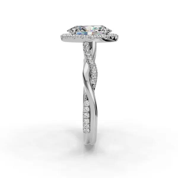 Platinum Oval Engagement Ring Setting Image 3 SVS Fine Jewelry Oceanside, NY