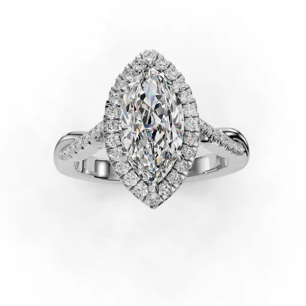 Platinum Marquise Engagement Ring Setting Image 4 SVS Fine Jewelry Oceanside, NY
