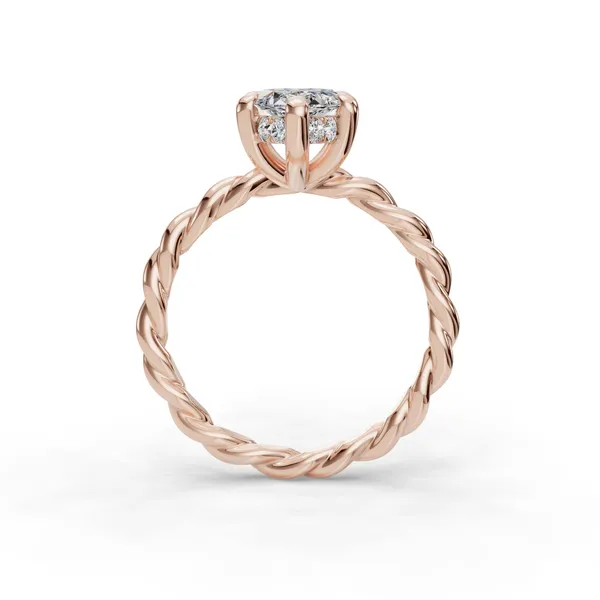 18K Rose Gold Marquise Engagement Ring Setting Image 2 SVS Fine Jewelry Oceanside, NY