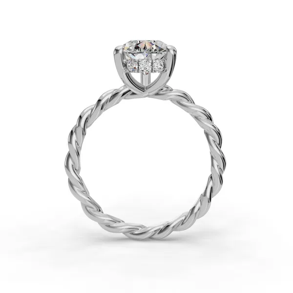Platinum Pear Engagement Ring Setting Image 2 SVS Fine Jewelry Oceanside, NY