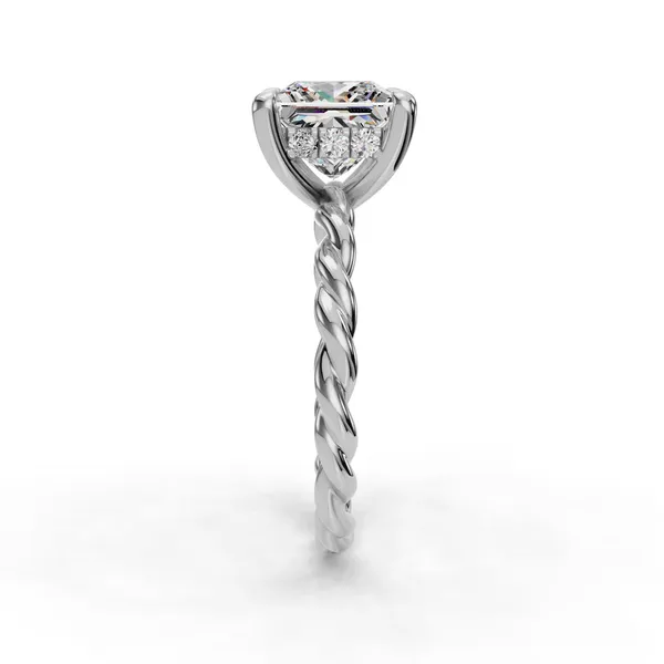 Platinum Princess Engagement Ring Setting Image 3 SVS Fine Jewelry Oceanside, NY
