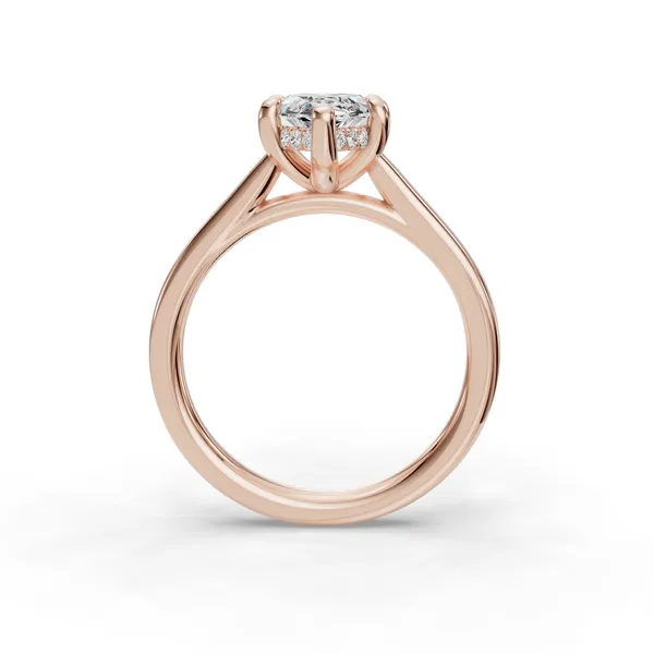 14K Rose Gold Marquise Engagement Ring Setting Image 2 SVS Fine Jewelry Oceanside, NY