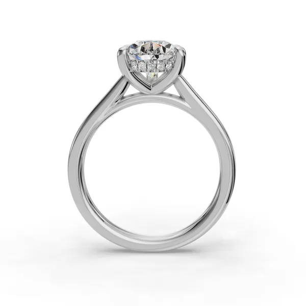 14K White Gold Pear Engagement Ring Setting Image 2 SVS Fine Jewelry Oceanside, NY