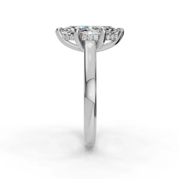 14K White Gold Marquise Engagement Ring Setting Image 3 SVS Fine Jewelry Oceanside, NY