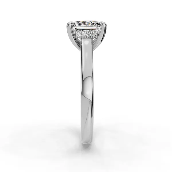Platinum Princess Engagement Ring Setting Image 3 SVS Fine Jewelry Oceanside, NY
