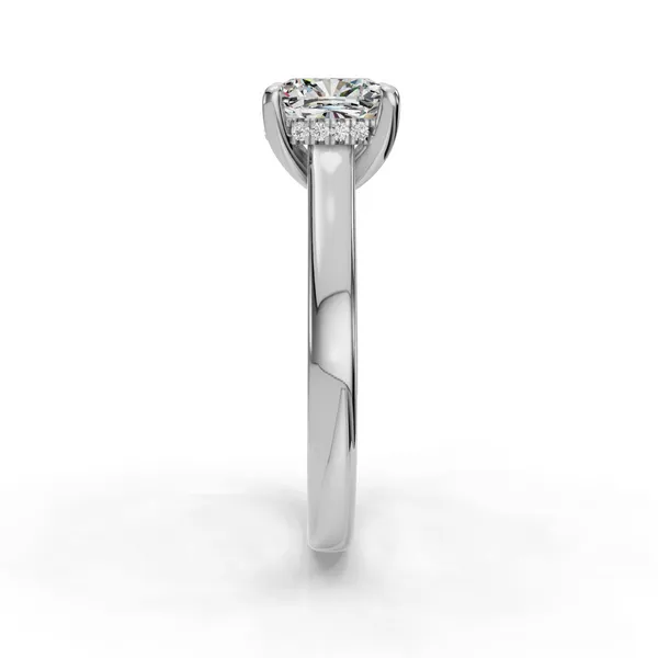 Platinum Cushion Engagement Ring Setting Image 3 SVS Fine Jewelry Oceanside, NY