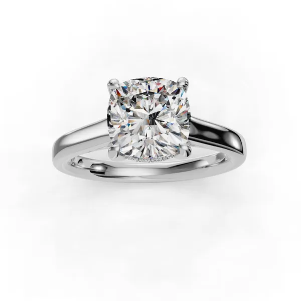 Platinum Cushion Engagement Ring Setting Image 4 SVS Fine Jewelry Oceanside, NY
