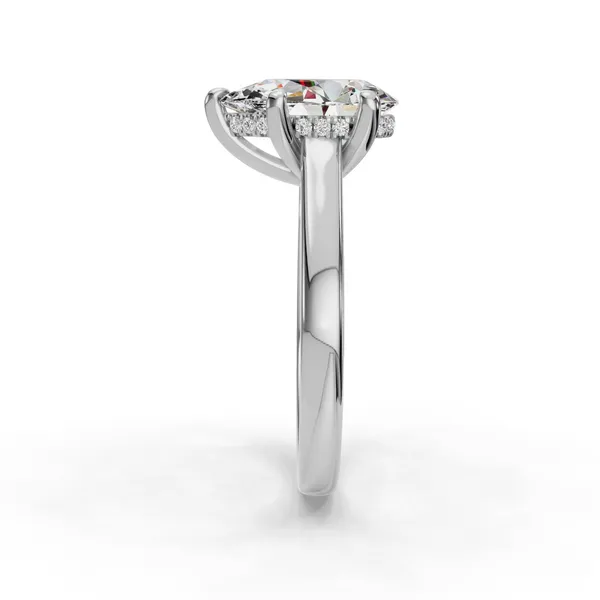 Platinum Pear Engagement Ring Setting Image 3 SVS Fine Jewelry Oceanside, NY