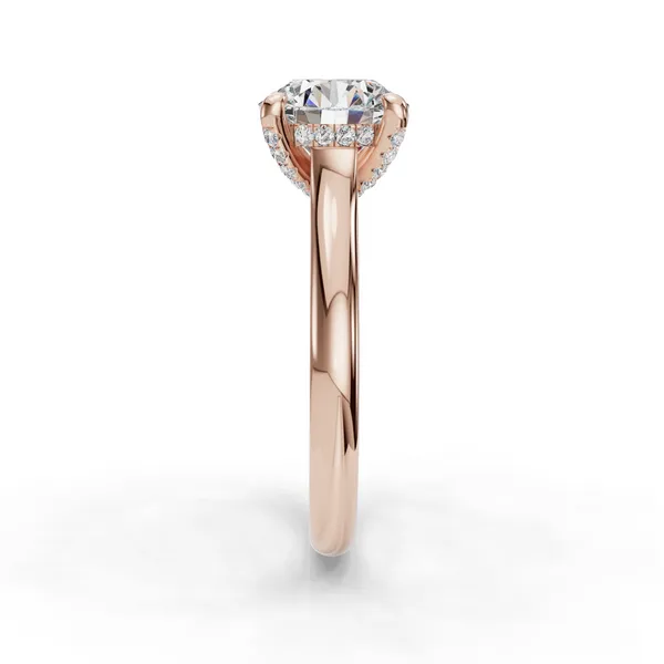 14K Rose Gold Round Engagement Ring Setting Image 3 SVS Fine Jewelry Oceanside, NY