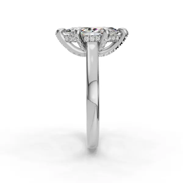 14K White Gold Marquise Engagement Ring Setting Image 3 SVS Fine Jewelry Oceanside, NY