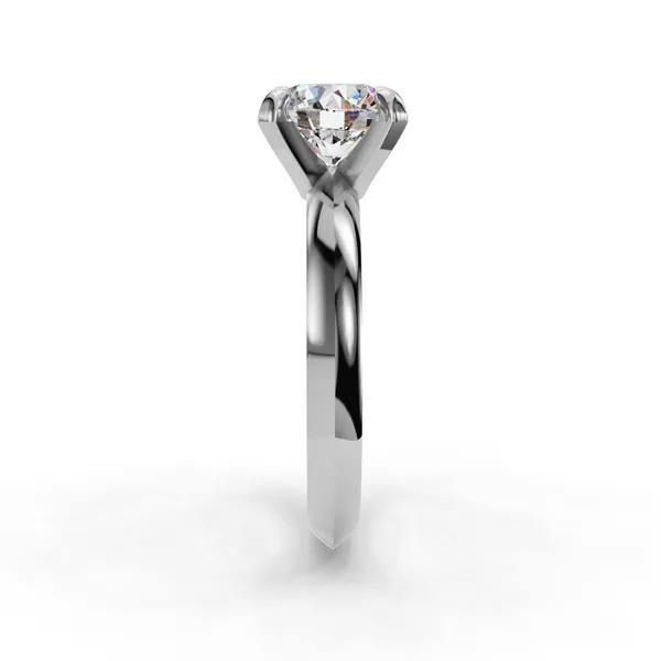 14K White Gold Round Engagement Ring Setting Image 3 SVS Fine Jewelry Oceanside, NY