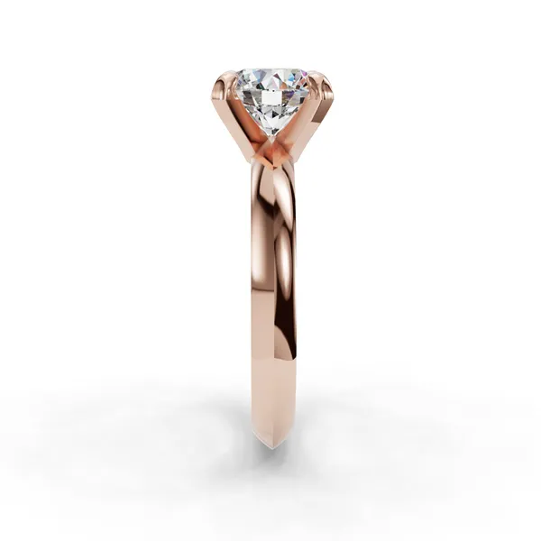 18K Rose Gold Round Engagement Ring Setting Image 3 SVS Fine Jewelry Oceanside, NY