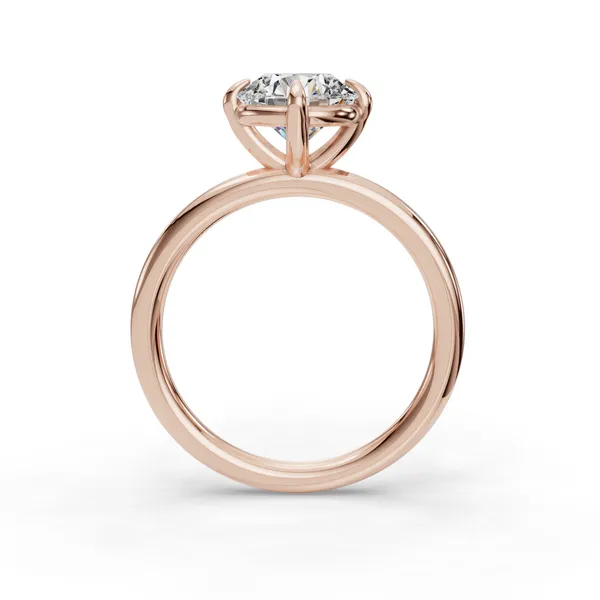 14K Rose Gold Round Engagement Ring Setting Image 2 SVS Fine Jewelry Oceanside, NY