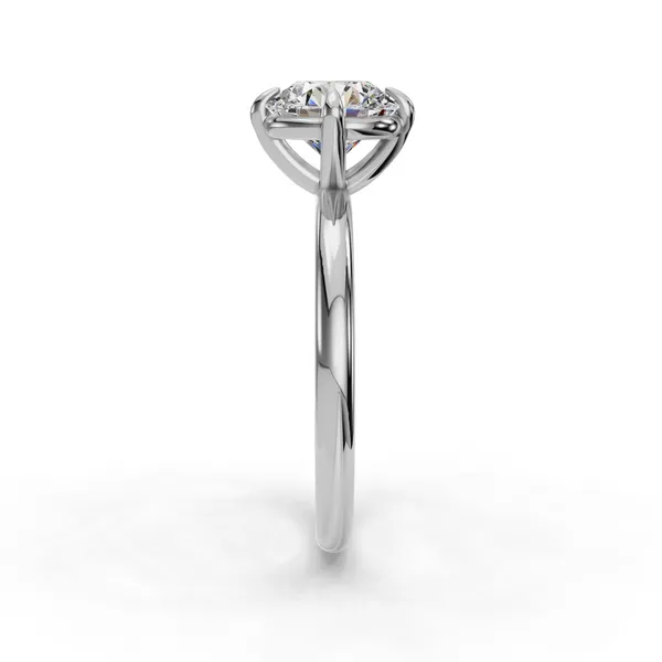 Platinum Round Engagement Ring Setting Image 3 SVS Fine Jewelry Oceanside, NY