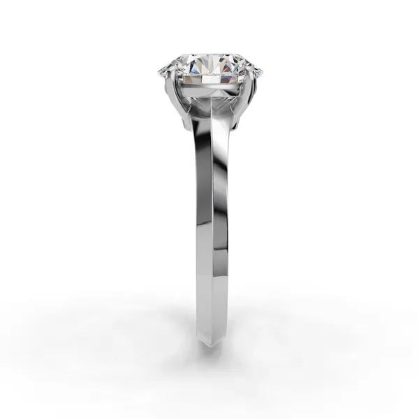 14K White Gold Round Engagement Ring Setting Image 3 SVS Fine Jewelry Oceanside, NY