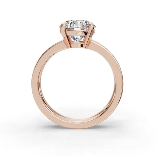 14K Rose Gold Round Engagement Ring Setting Image 2 SVS Fine Jewelry Oceanside, NY