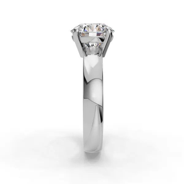 14K White Gold Round Engagement Ring Setting Image 3 SVS Fine Jewelry Oceanside, NY