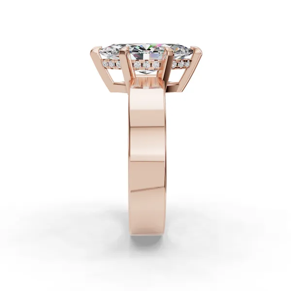 14K Rose Gold Marquise Engagement Ring Setting Image 3 SVS Fine Jewelry Oceanside, NY