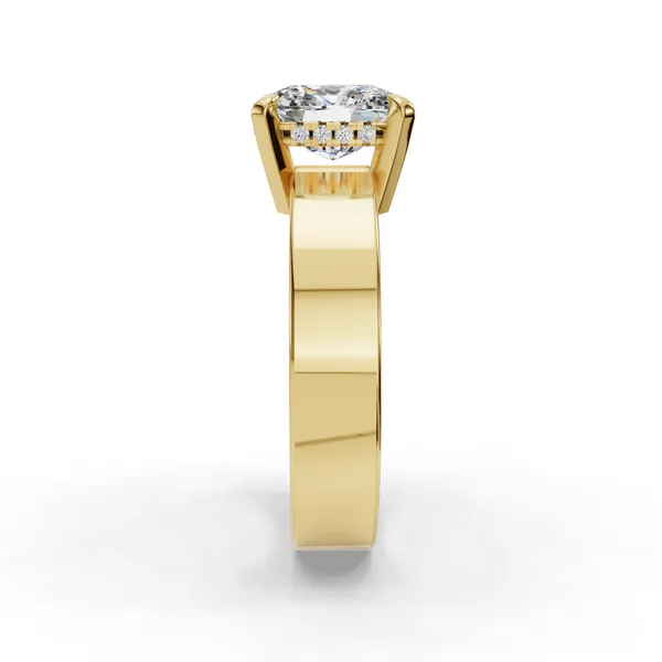 14K Yellow Gold Cushion Engagement Ring Setting Image 3 SVS Fine Jewelry Oceanside, NY