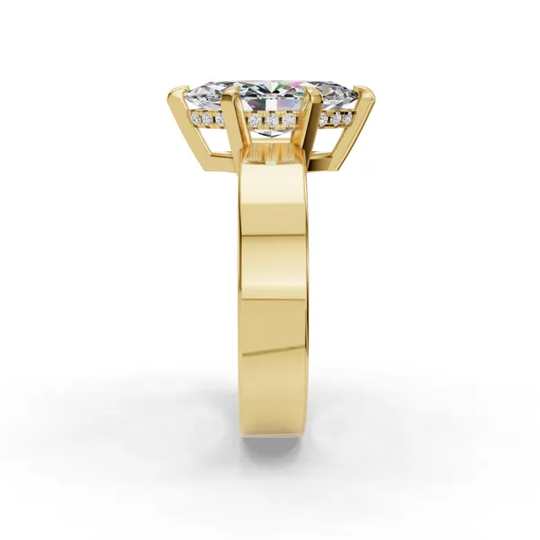 14K Yellow Gold Marquise Engagement Ring Setting Image 3 SVS Fine Jewelry Oceanside, NY