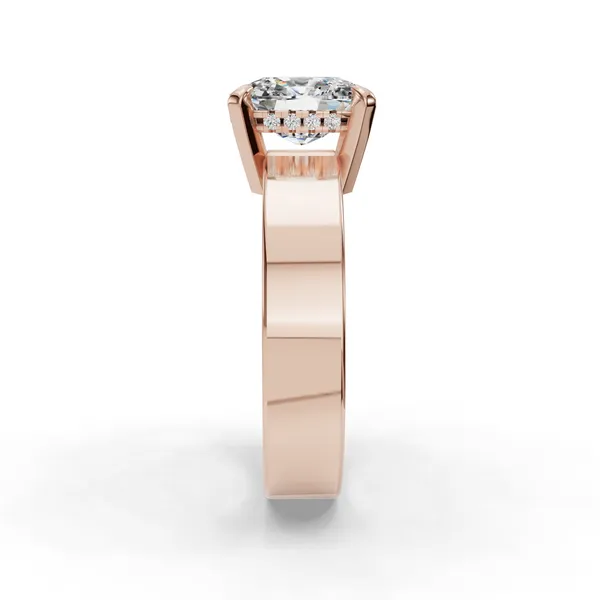 18K Rose Gold Cushion Engagement Ring Setting Image 3 SVS Fine Jewelry Oceanside, NY